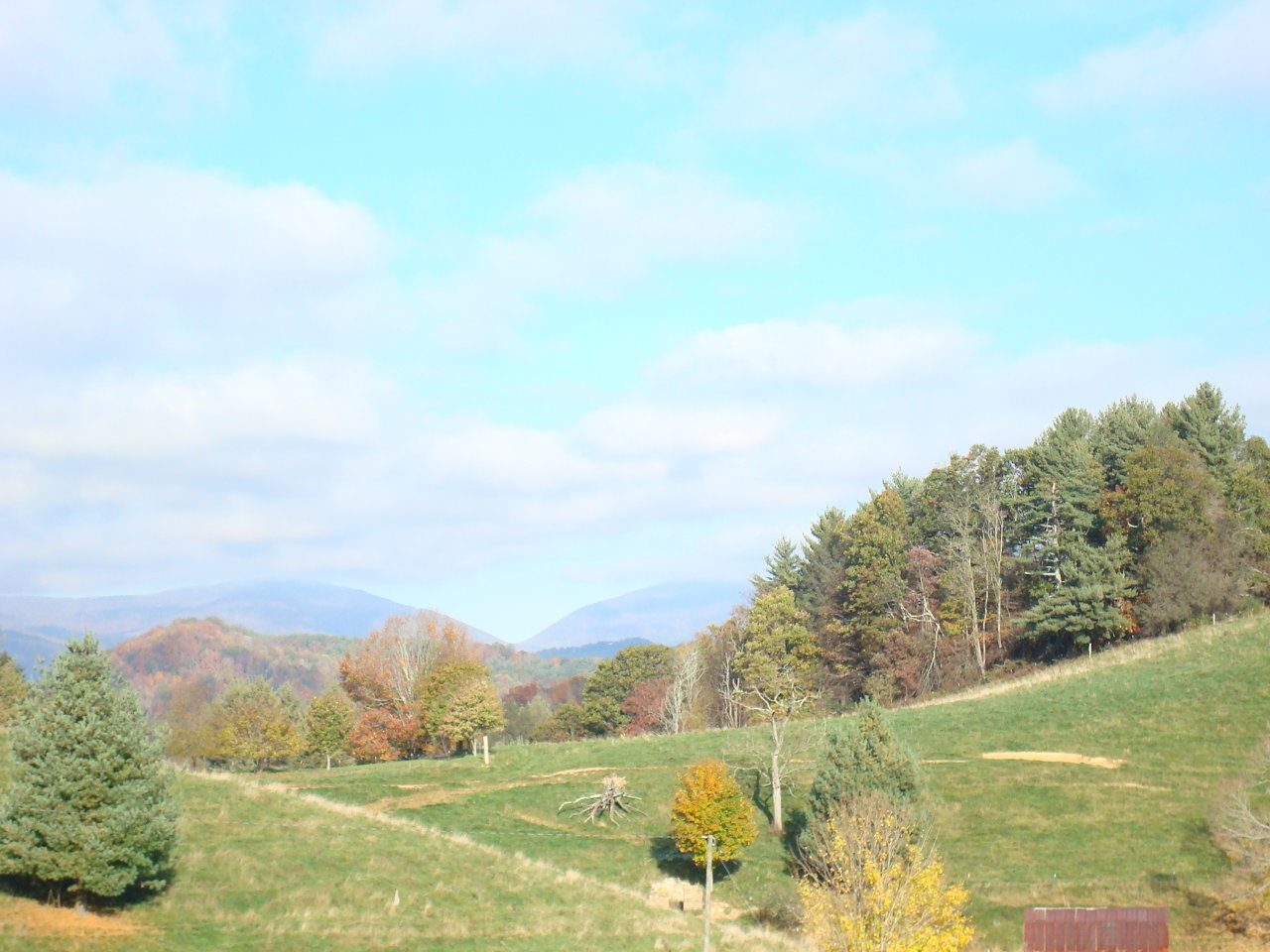 Mountain view from the cabins